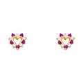14K Yellow Gold Stud Earring & Solitaire Jewelry - ST665
