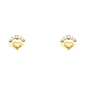 14K Yellow Gold Stud Earring & Solitaire Jewelry - ST666