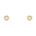 14K Yellow Gold Stud Earring & Solitaire Jewelry - ST670