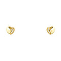 14K Yellow Gold Stud Earring & Solitaire Jewelry - ST671