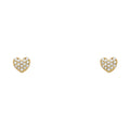 14K Yellow Gold Stud Earring & Solitaire Jewelry - ST675