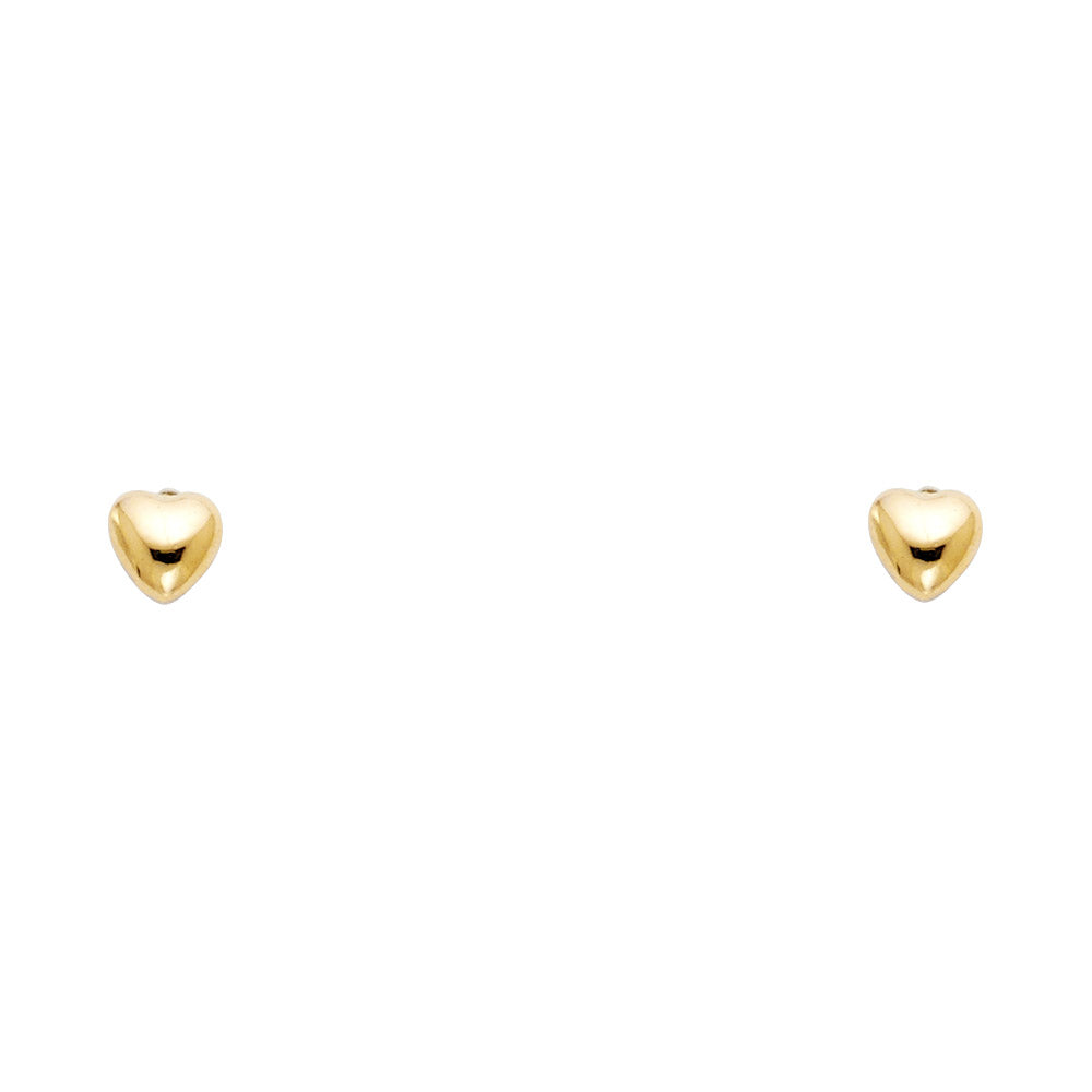 14K Yellow Gold Stud Earring & Solitaire Jewelry - ST678