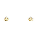 14K Yellow Gold Stud Earring & Solitaire Jewelry - ST688
