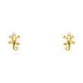 14K Yellow Gold Stud Earring & Solitaire Jewelry - ST698