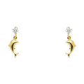 14K Yellow Gold Stud Earring & Solitaire Jewelry - ST703