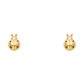 14K Yellow Gold Stud Earring & Solitaire Jewelry - ST711