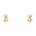 14K Yellow Gold Stud Earring & Solitaire Jewelry - ST714