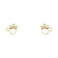 14K Yellow Gold Stud Earring & Solitaire Jewelry - ST717