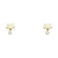 14K Yellow Gold Stud Earring & Solitaire Jewelry - ST718