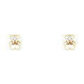14K Yellow Gold Stud Earring & Solitaire Jewelry - ST719