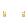 14K Yellow Gold Stud Earring & Solitaire Jewelry - ST723