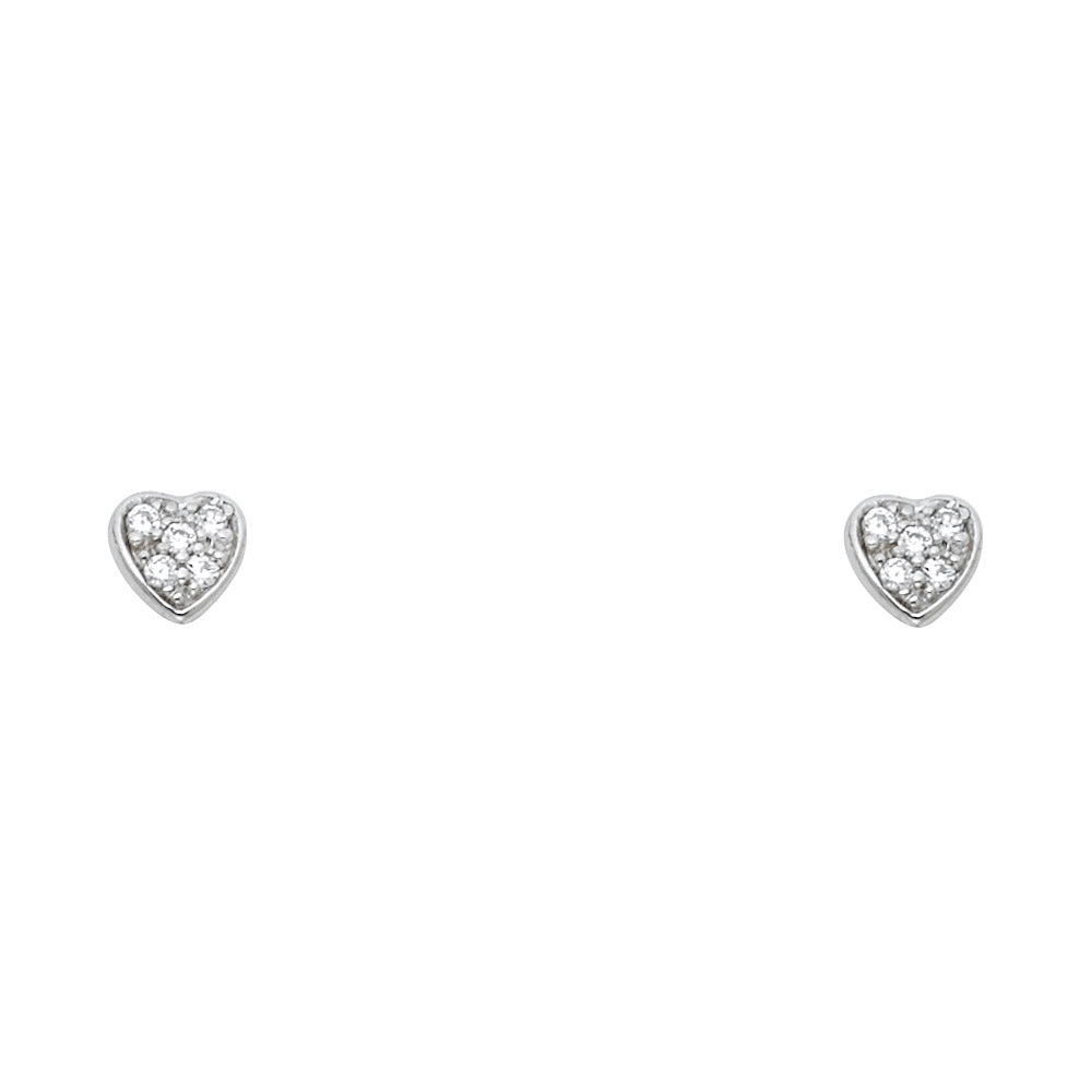 14K Yellow Gold Stud Earring & Solitaire Jewelry - ST743