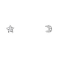 14K Yellow Gold Stud Earring & Solitaire Jewelry - ST749