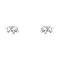 14K Yellow Gold Stud Earring & Solitaire Jewelry - ST754
