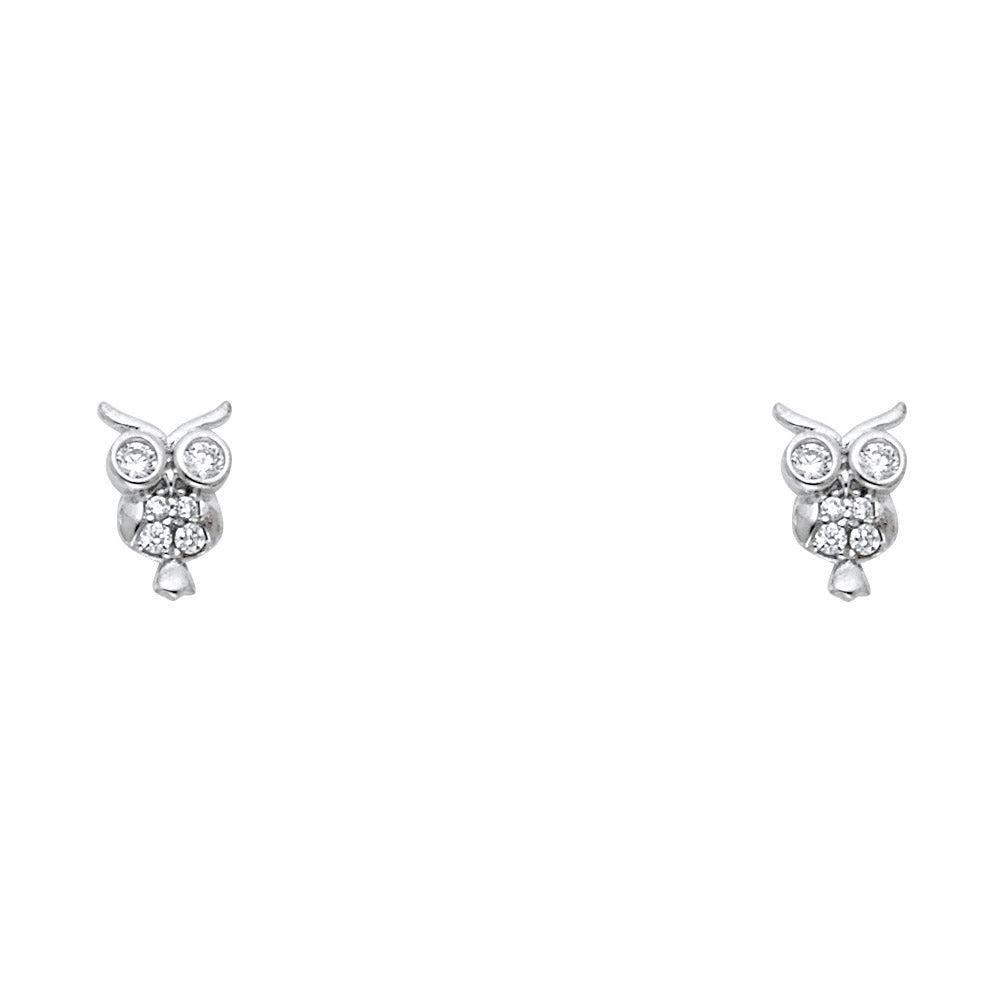 14K Yellow Gold Stud Earring & Solitaire Jewelry - ST760