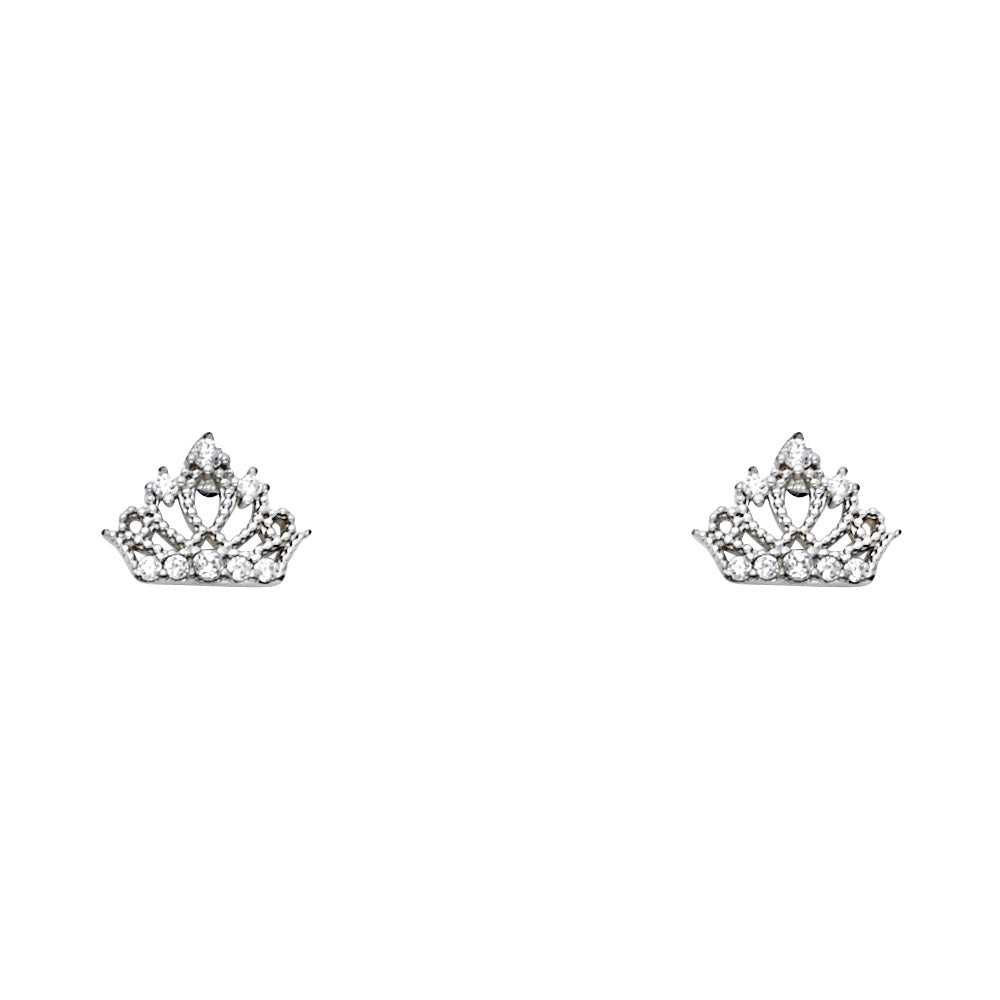 14K Yellow Gold Stud Earring & Solitaire Jewelry - ST761