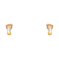 14K Yellow Gold Stud Earring & Solitaire Jewelry - ST770