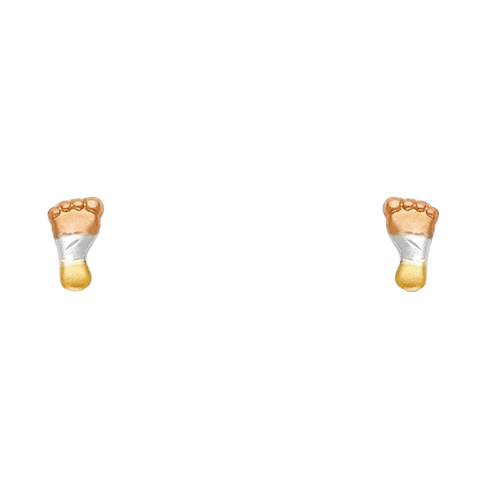 14K Yellow Gold Stud Earring & Solitaire Jewelry - ST770