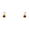 14K Yellow Gold Stud Earring & Solitaire Jewelry - ST772