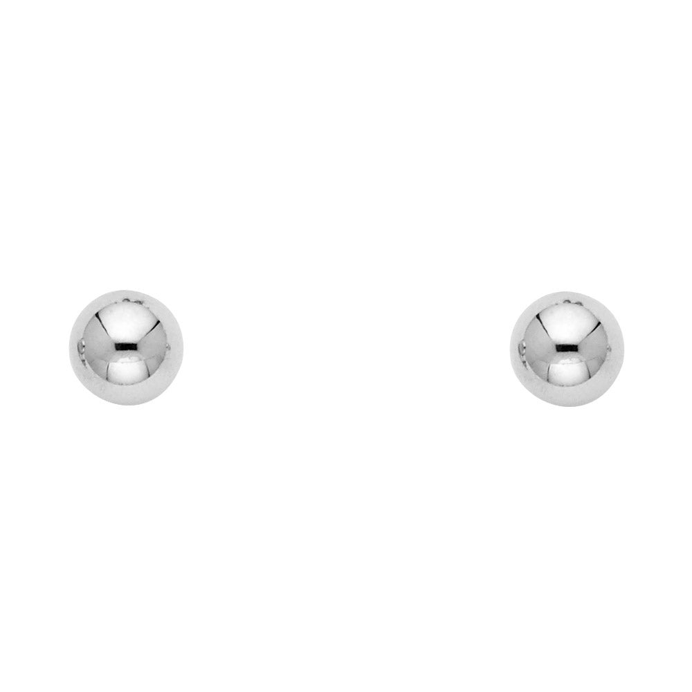14K Yellow Gold Stud Earring & Solitaire Jewelry 8mm - ST775