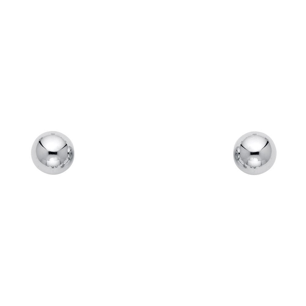 14K Yellow Gold Stud Earring & Solitaire Jewelry 8mm - ST776