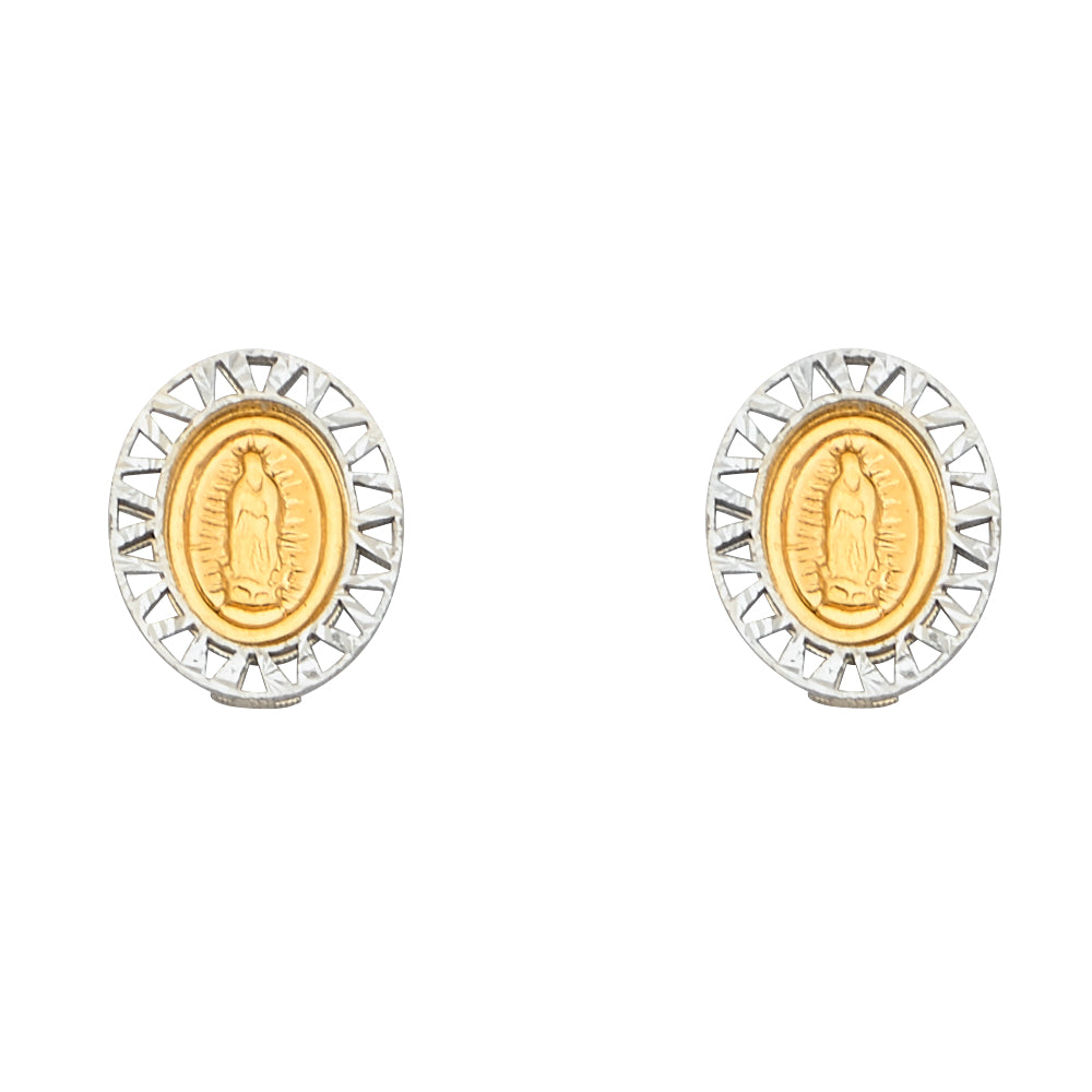 14K Yellow Gold Stud Earring & Solitaire Jewelry - ST782