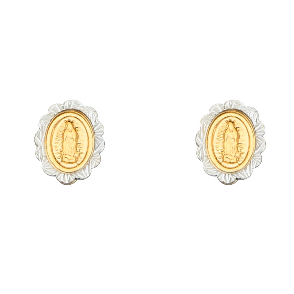 14K Yellow Gold Stud Earring & Solitaire Jewelry - ST783