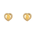 14K Yellow Gold Stud Earring & Solitaire Jewelry - ST786