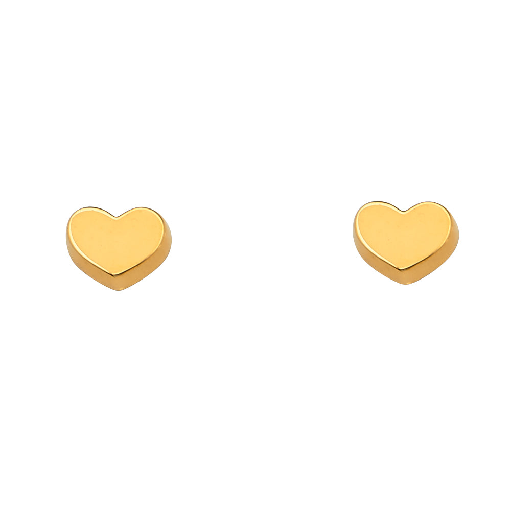 14K Yellow Gold Stud Earring & Solitaire Jewelry - ST787