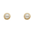 14K Yellow Gold Stud Earring & Solitaire Jewelry 6mm - ST793