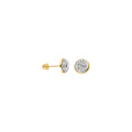 14K Yellow Gold Stud Earring & Solitaire Jewelry - ST797