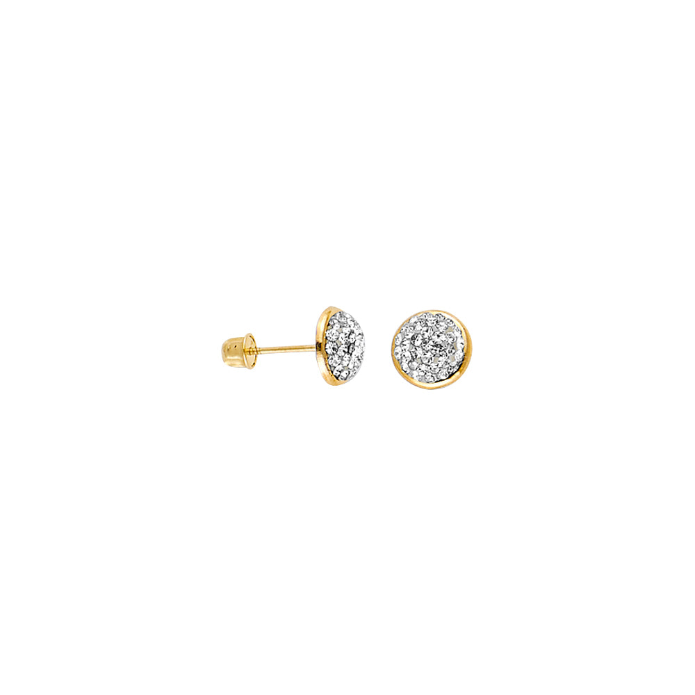 14K Yellow Gold Stud Earring & Solitaire Jewelry - ST797