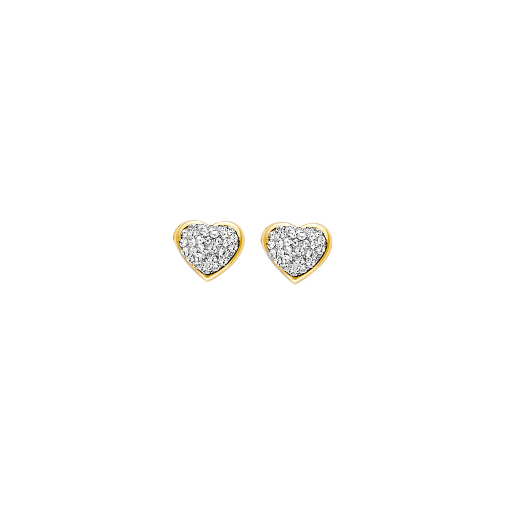 14K Yellow Gold Stud Earring & Solitaire Jewelry - ST798