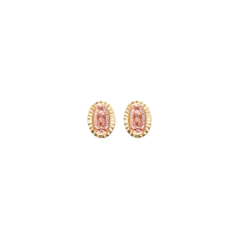 14K Yellow Gold Stud Earring & Solitaire Jewelry - ST802