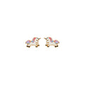 14K Yellow Gold Stud Earring & Solitaire Jewelry - ST807