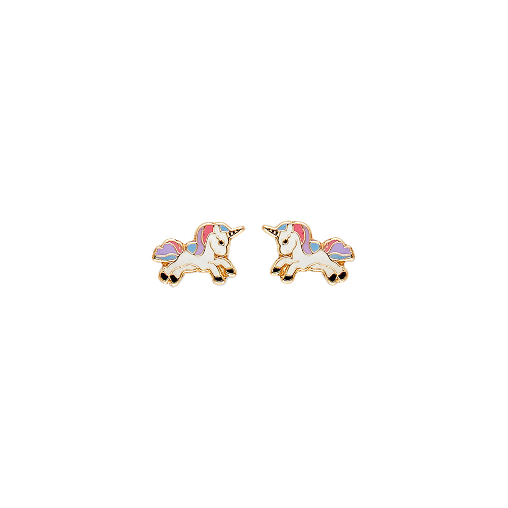 14K Yellow Gold Stud Earring & Solitaire Jewelry - ST807