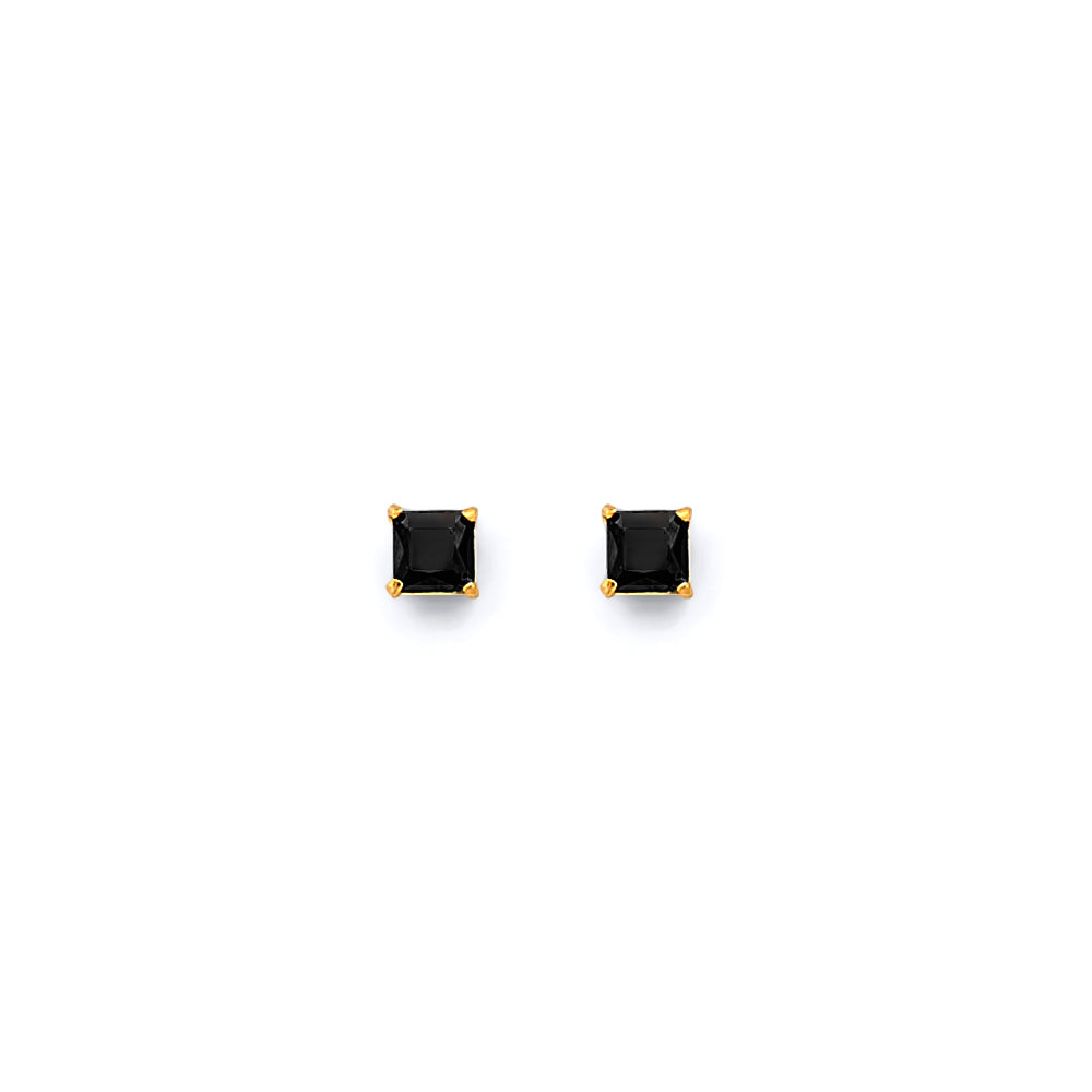 14K Yellow Gold Stud Earring & Solitaire Jewelry - ST819