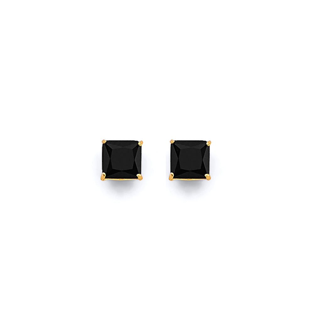 14K Yellow Gold Stud Earring & Solitaire Jewelry 3mm - ST821