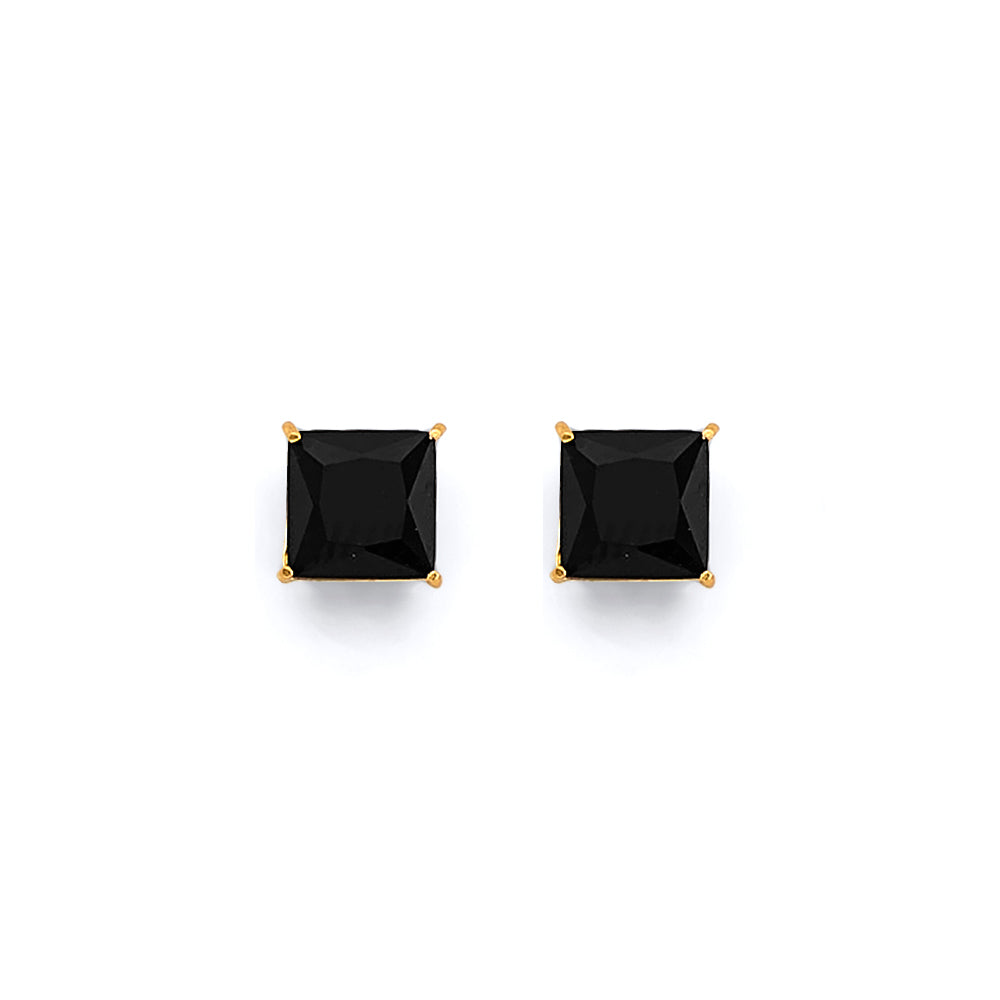 14K Yellow Gold Stud Earring & Solitaire Jewelry 3mm - ST822