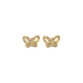 14K Yellow Gold Stud Earring & Solitaire Jewelry - ST825