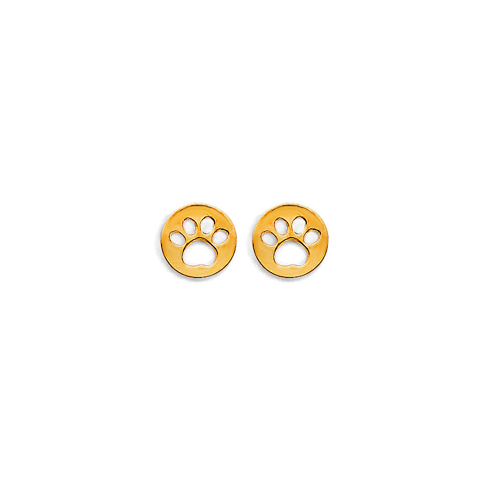 14K Yellow Gold Stud Earring & Solitaire Jewelry - ST830