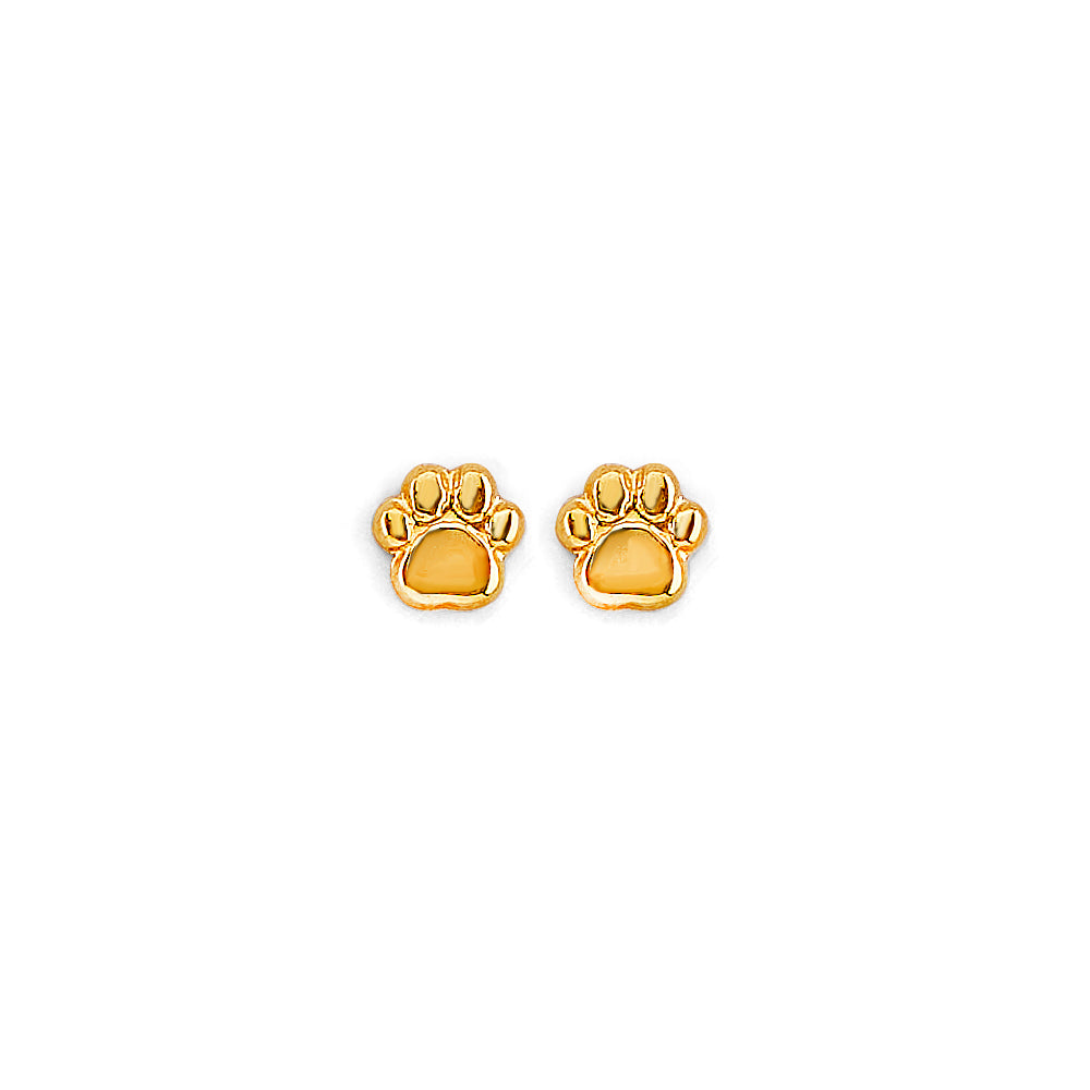 14K Yellow Gold Stud Earring & Solitaire Jewelry - ST831