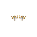 14K Yellow Gold Stud Earring & Solitaire Jewelry - ST832
