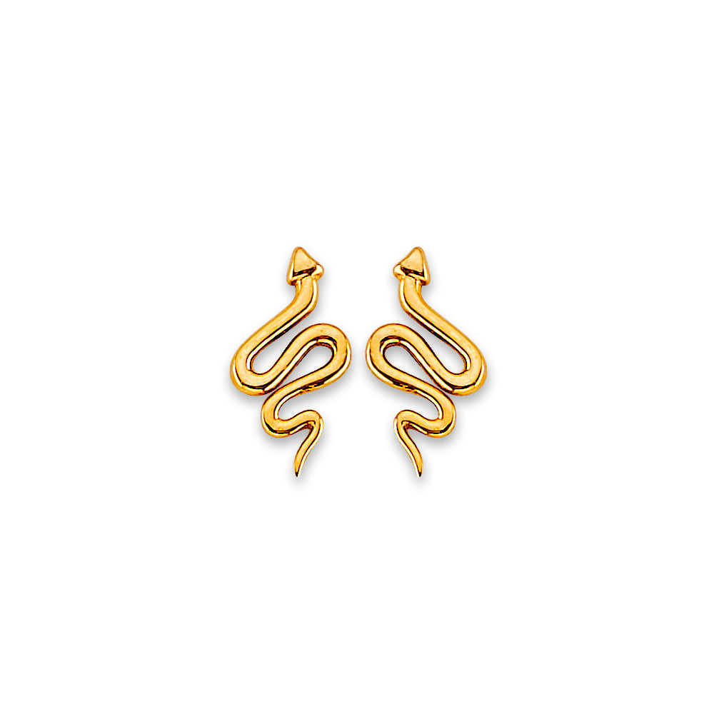 14K Yellow Gold Stud Earring & Solitaire Jewelry - ST836