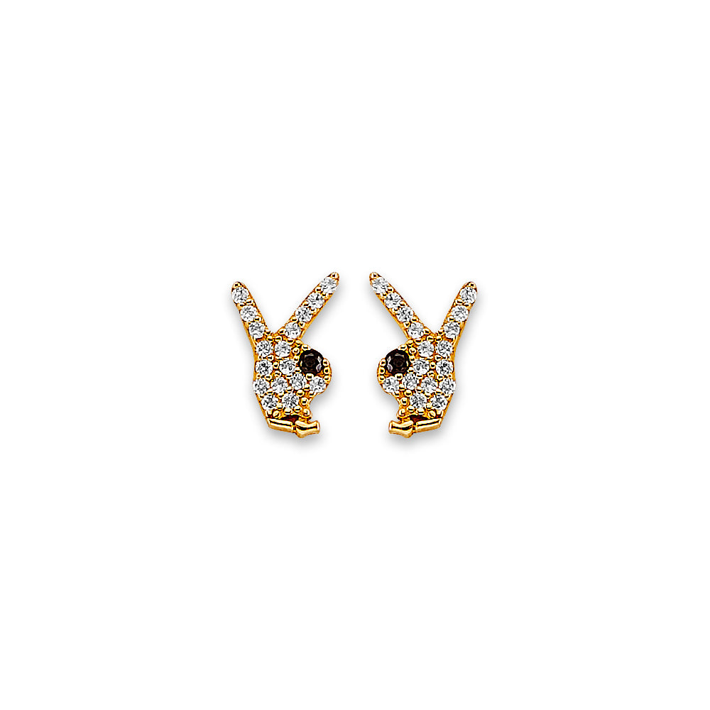 14K Yellow Gold Stud Earring & Solitaire Jewelry - ST839