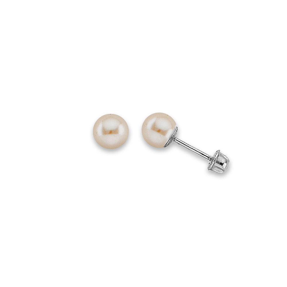 14K Yellow Gold Stud Earring & Solitaire Jewelry 6mm - ST842