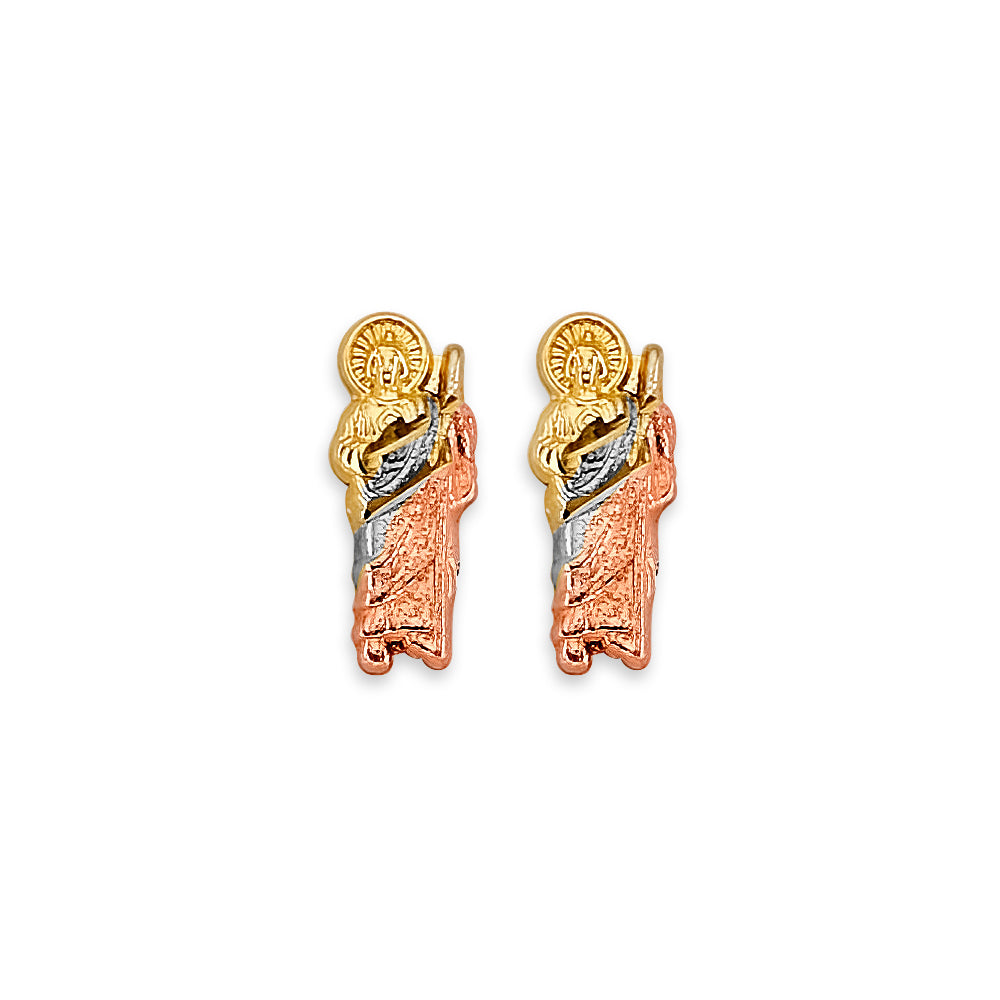 14K Yellow Gold Stud Earring & Solitaire Jewelry - ST844