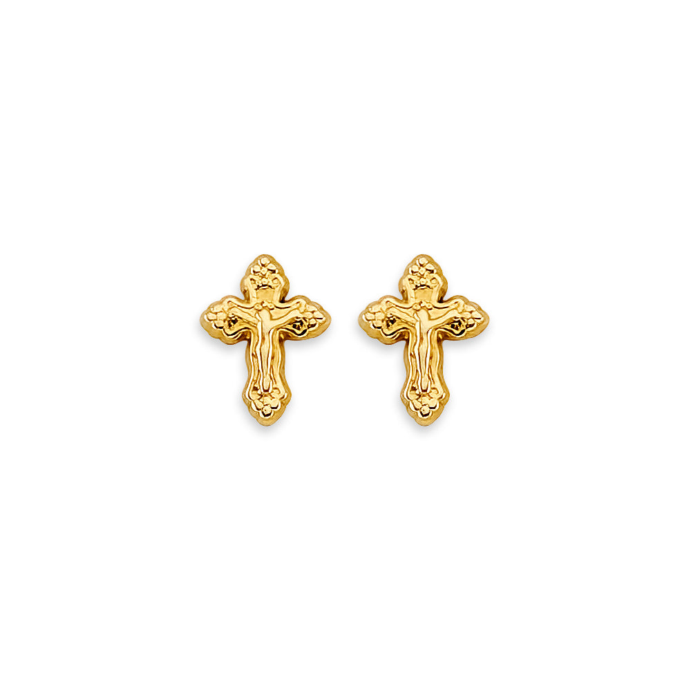 14K Yellow Gold Stud Earring & Solitaire Jewelry - ST847