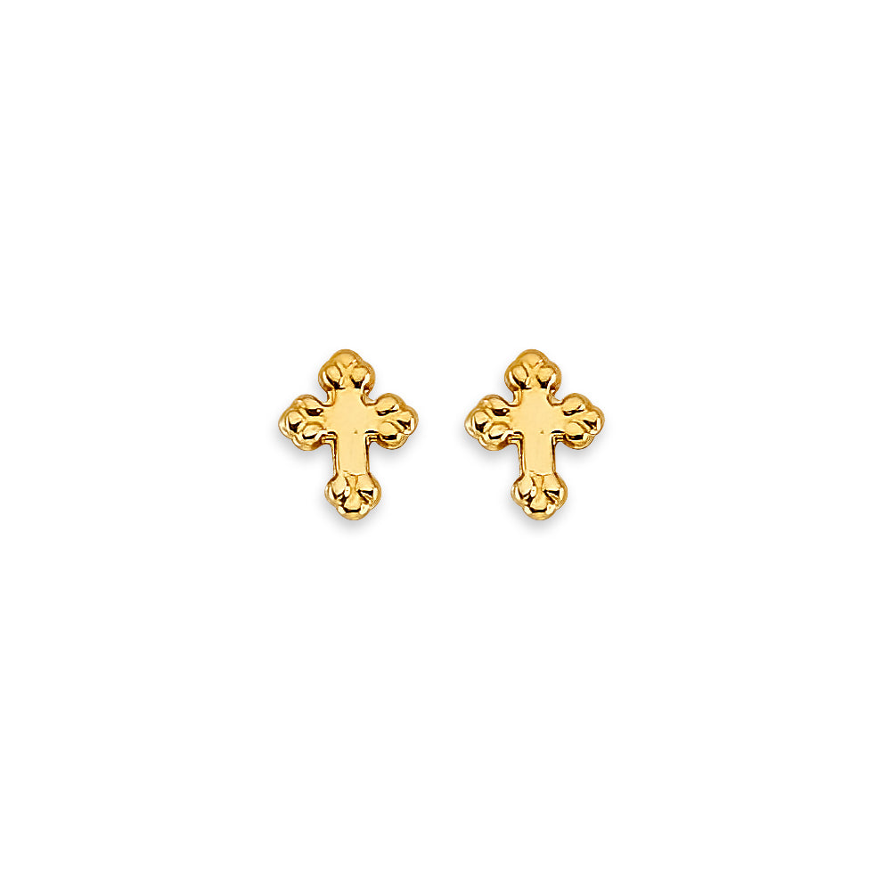 14K Yellow Gold Stud Earring & Solitaire Jewelry - ST849