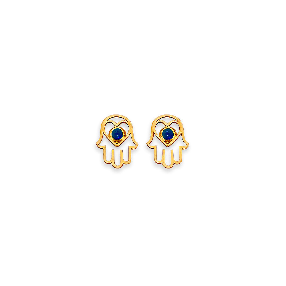 14K Yellow Gold Stud Earring & Solitaire Jewelry - ST851